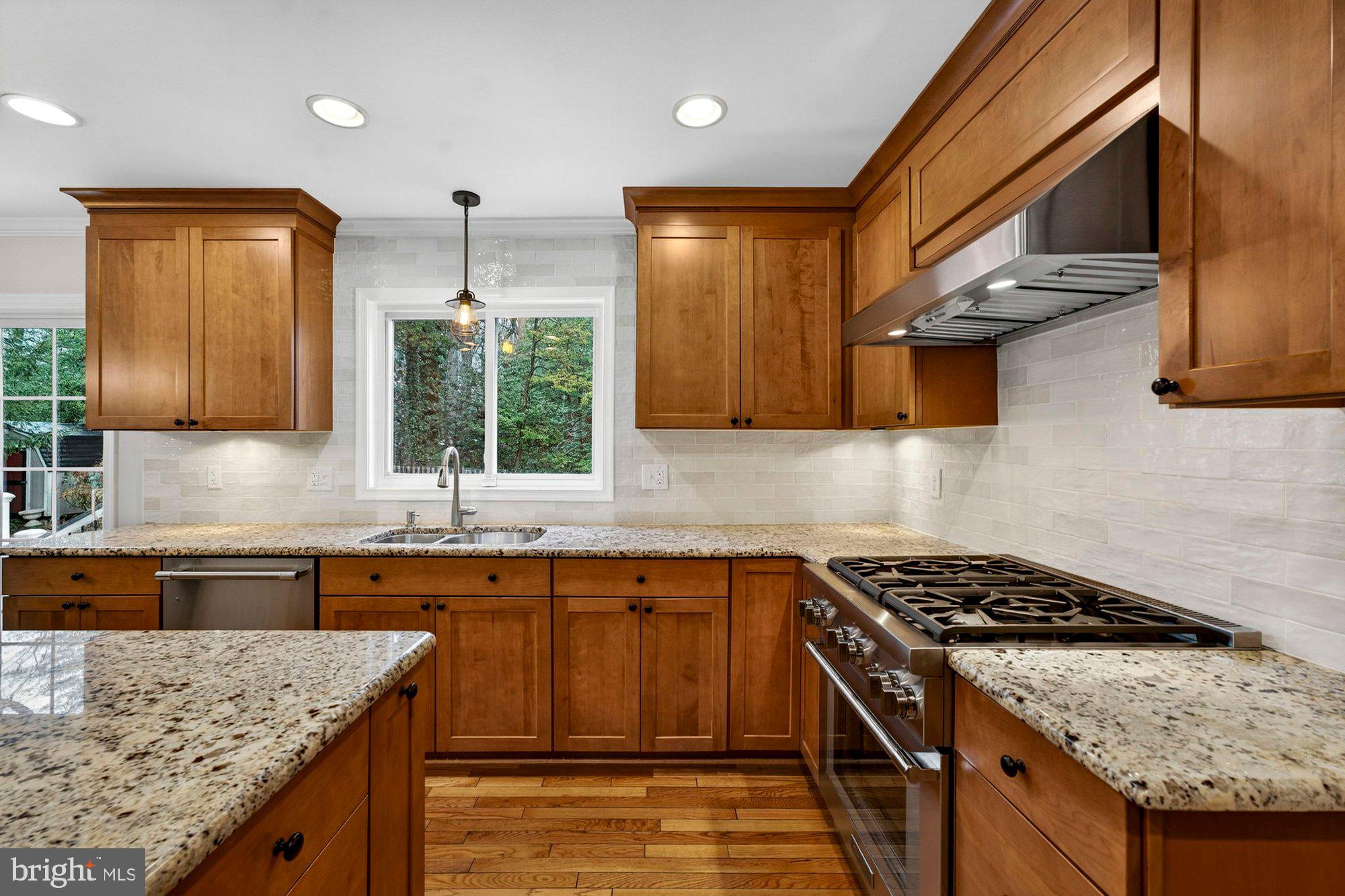930 Park Street Vienna, VA 22180 - Photo 22 of 83 a kitchen with stainless steel appliances granite countertop a sink stove and refrigerator