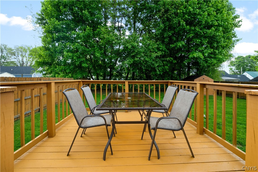 5464 Kenwood Road Utica, NY 13502 - Photo 12 of 19 Deck Overlooking Back Yard