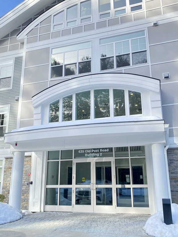 a large building with a entrance