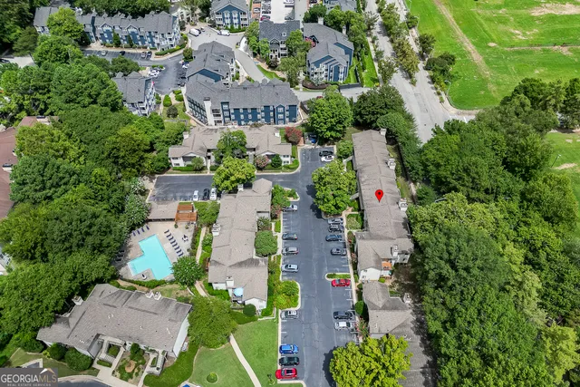 an aerial view of multiple house