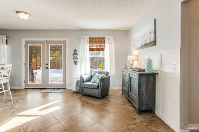 a view of a backyard with plants