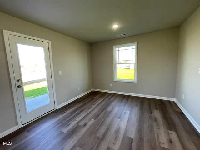an empty room with a window