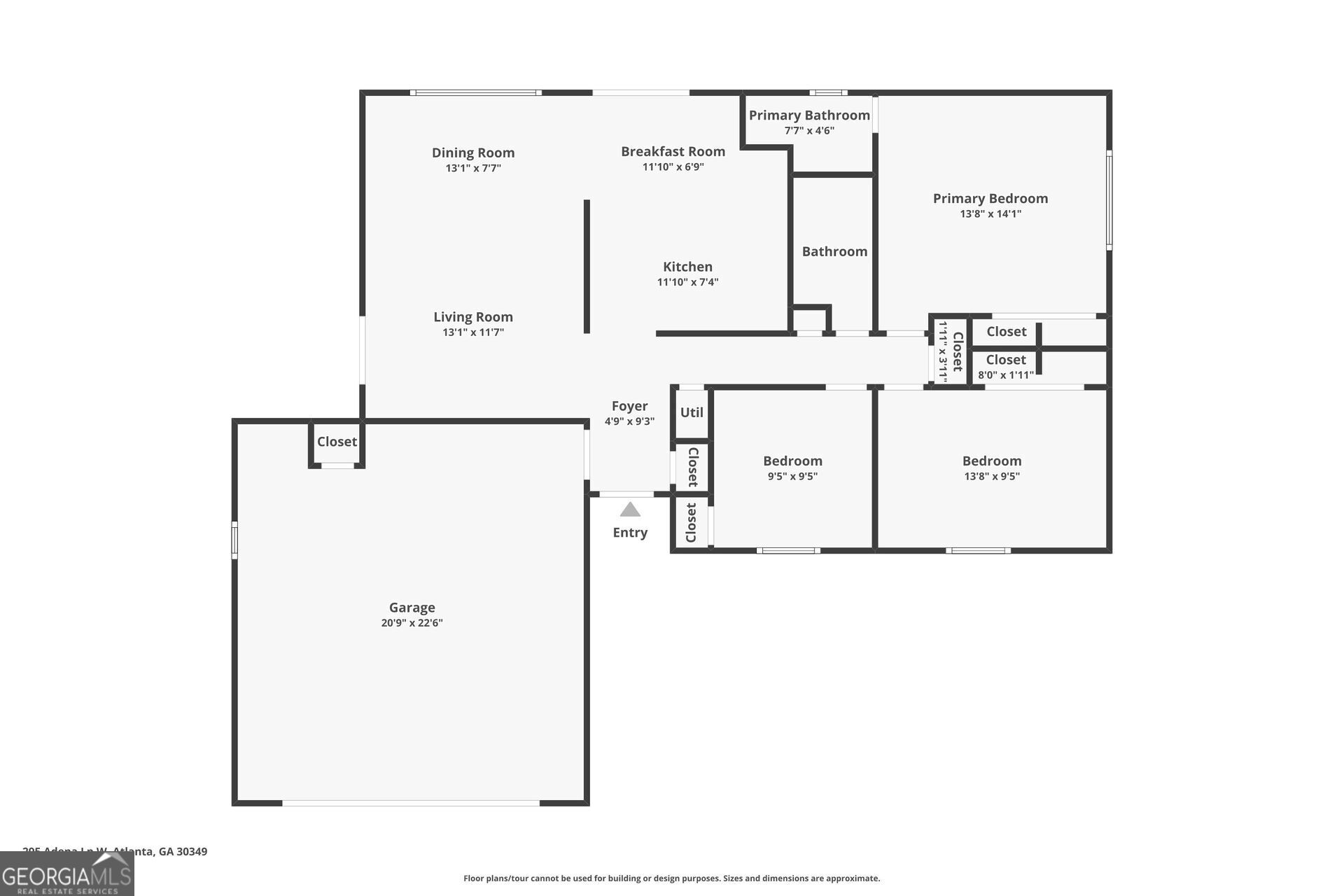 295 Adena Lane West South Fulton, GA 30349 - Photo 16 of 16 a picture of a room with a white wall and white walls