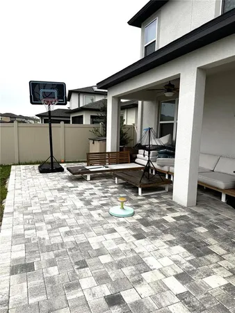 a house with a yard in front of it