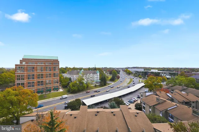 a view of a city from a terrace