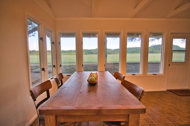 a view of a lake with a mountain
