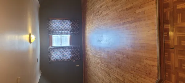 a bathroom with a window