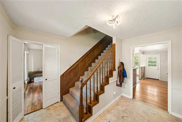 a view of a hallway with interior of the house