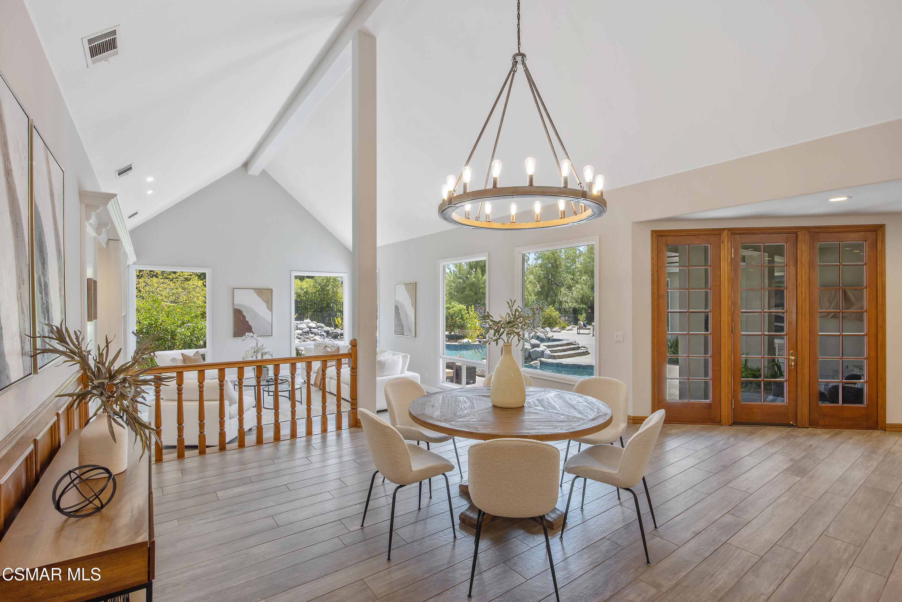 3840 Castle View Road Agoura Hills, CA 91301 - Photo 25 of 94 a view of a dining room with furniture window and wooden floor