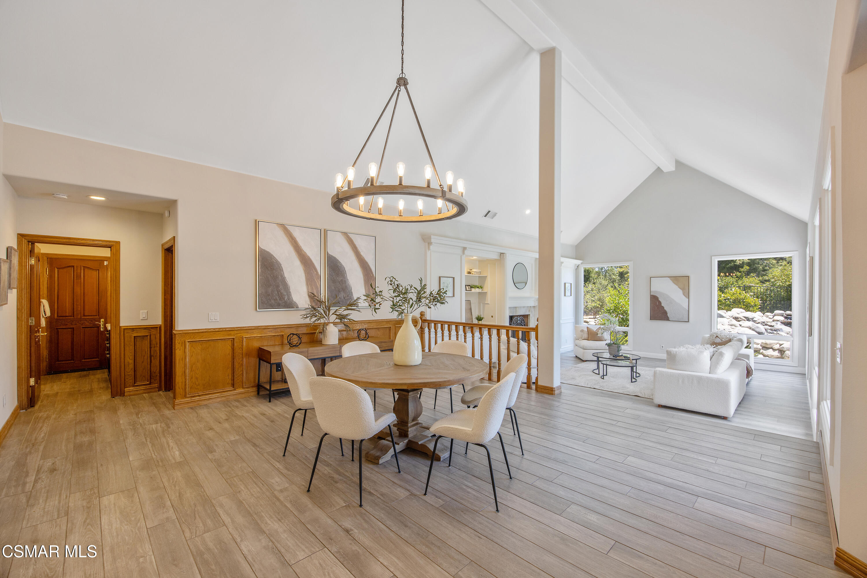 3840 Castle View Road Agoura Hills, CA 91301 - Photo 26 of 94 a view of a dining room with furniture window and wooden floor
