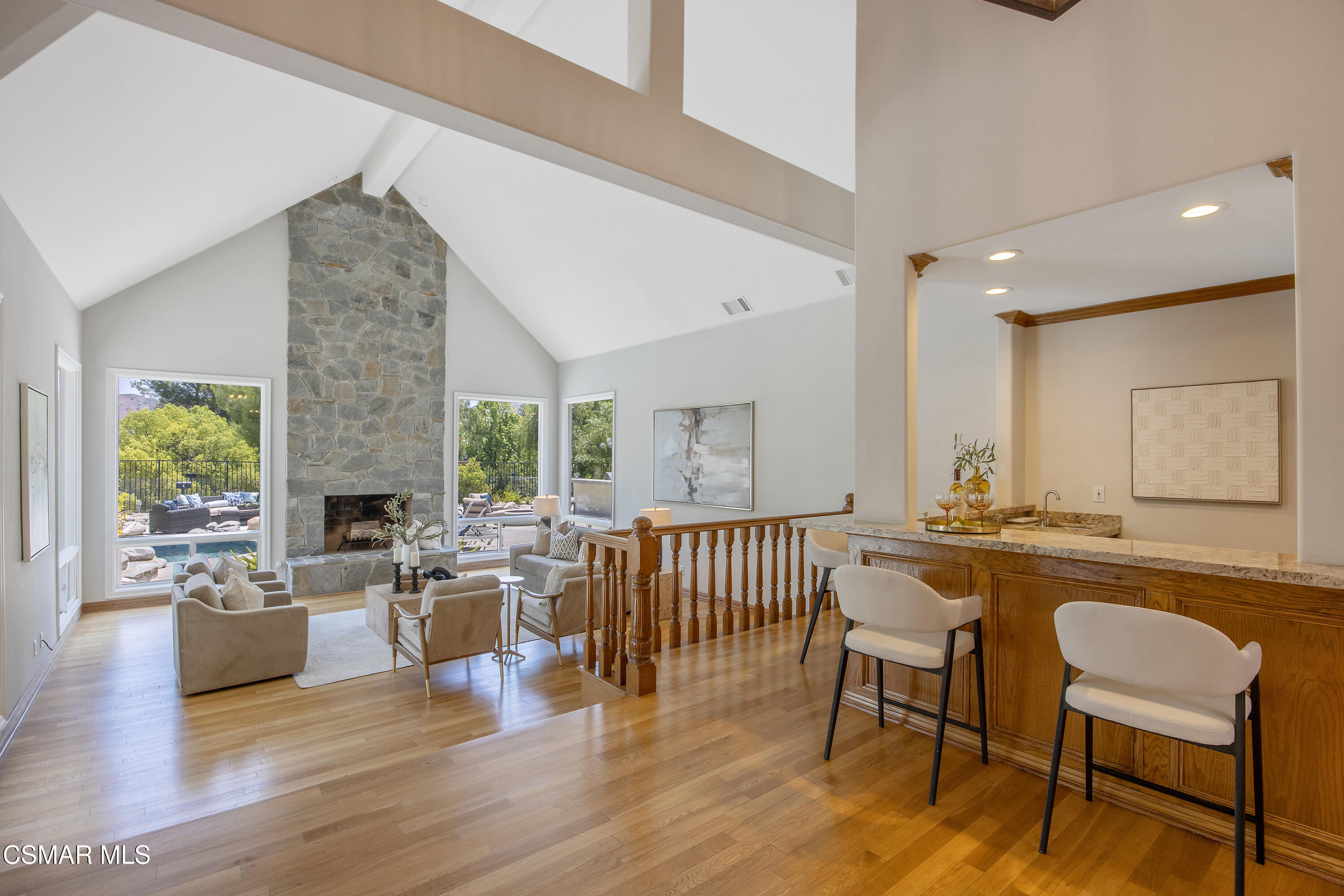 3840 Castle View Road Agoura Hills, CA 91301 - Photo 6 of 94 a view of a dining room with furniture window and wooden floor