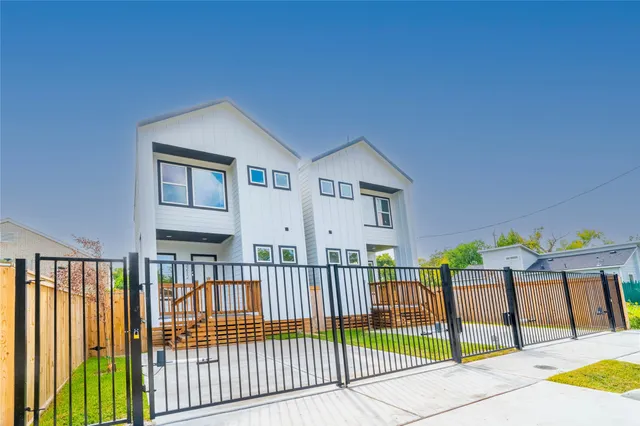 a view of a backyard with a garden