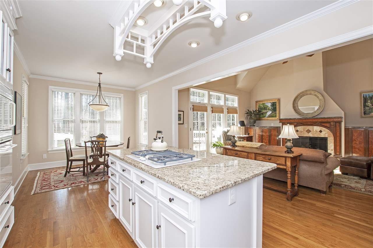 The large kitchen area is open to the great room and breakfast area. Nice and bright with tons of natural light! Kitchen to Great Room