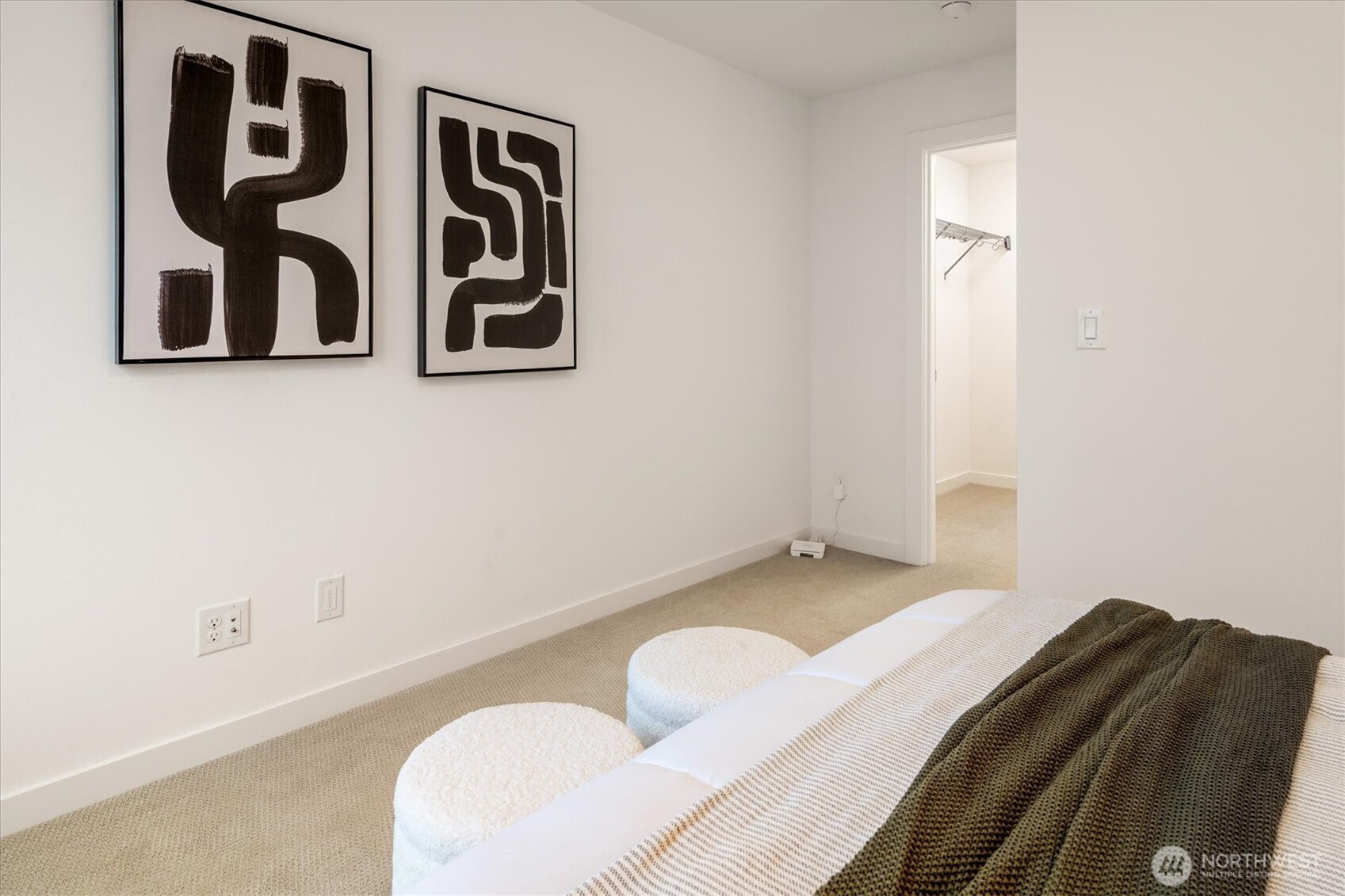 6309 9th Avenue Northeast, Unit D Seattle, WA 98115 - Photo 18 of 28 a bedroom with a bed and couch