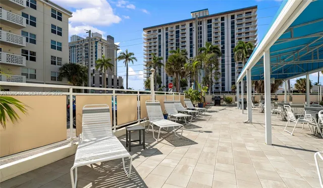 a view of outdoor space with seating area