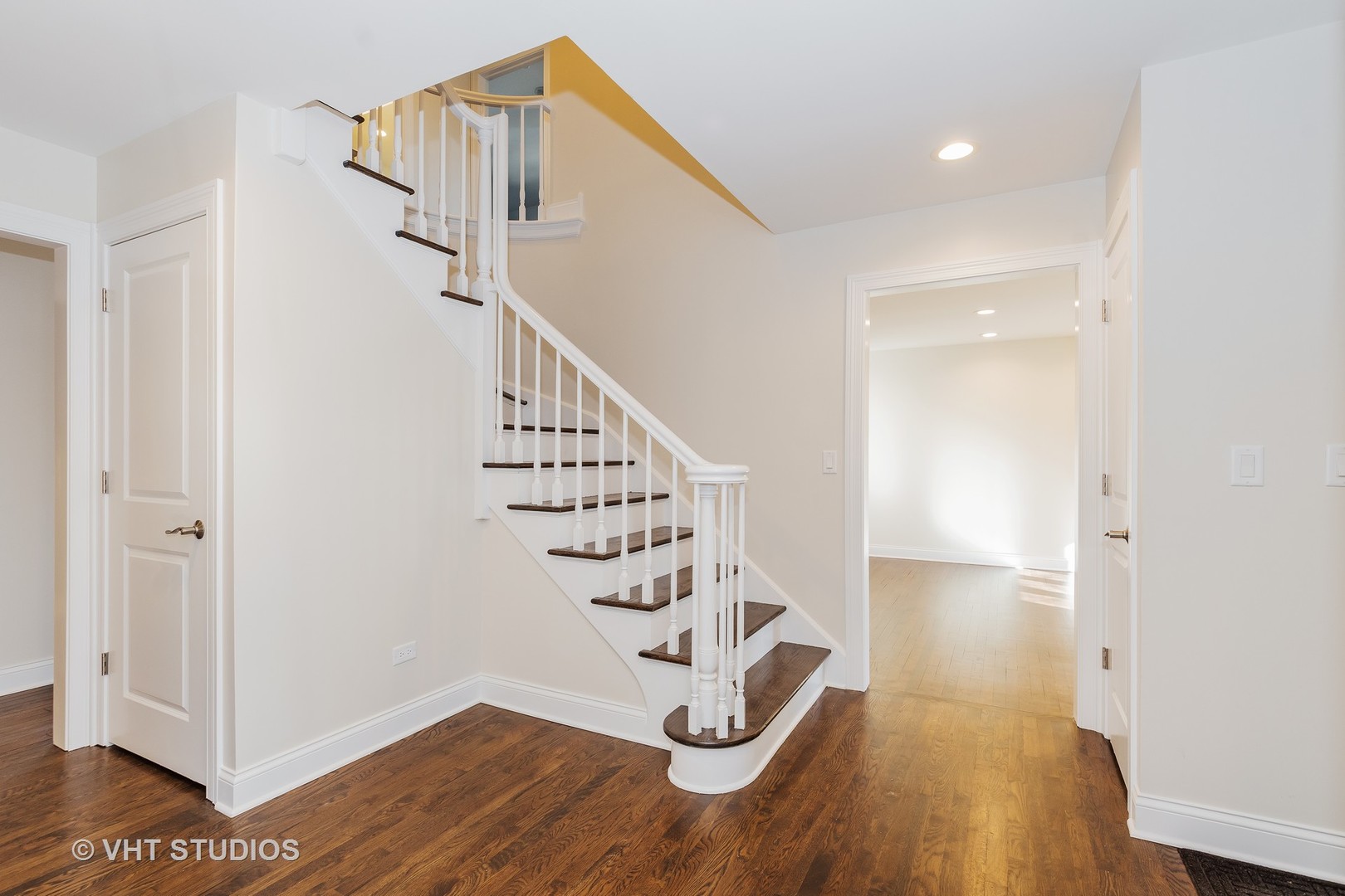 2010 Clover Road Northbrook, IL 60062 - Photo 5 of 30 a view of entryway with stairs and wooden floor