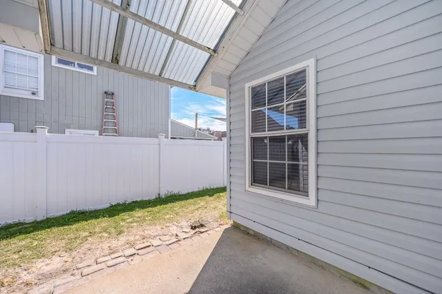 a backyard of a house