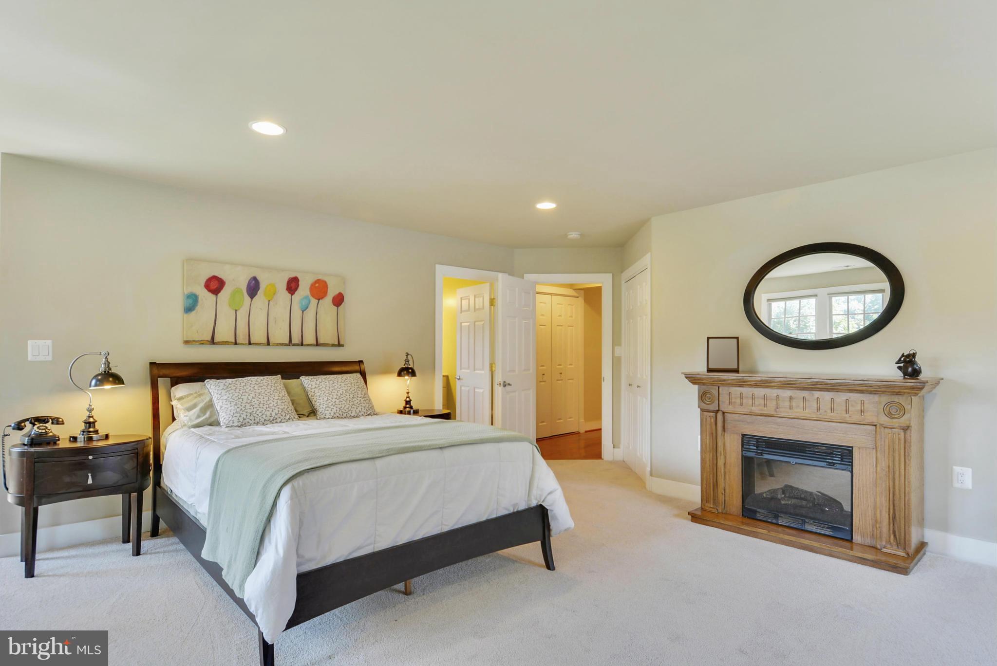 8822 1st Avenue Silver Spring, MD 20910 - Photo 16 of 30 a bedroom with a bed and a fireplace