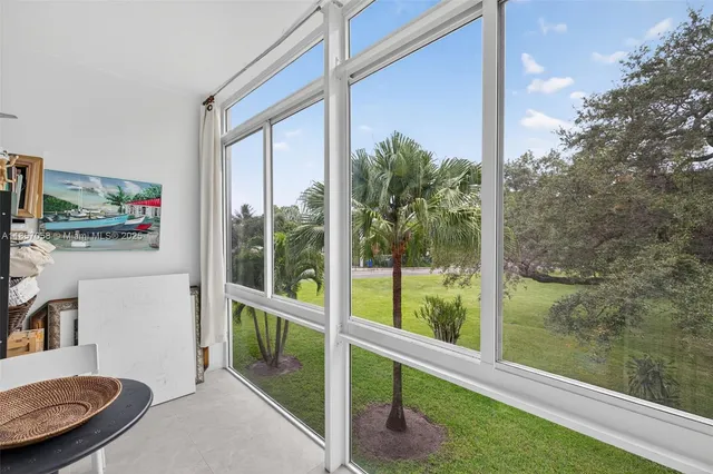 a view of a porch with furniture
