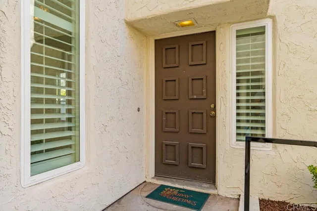 a view of front door of house