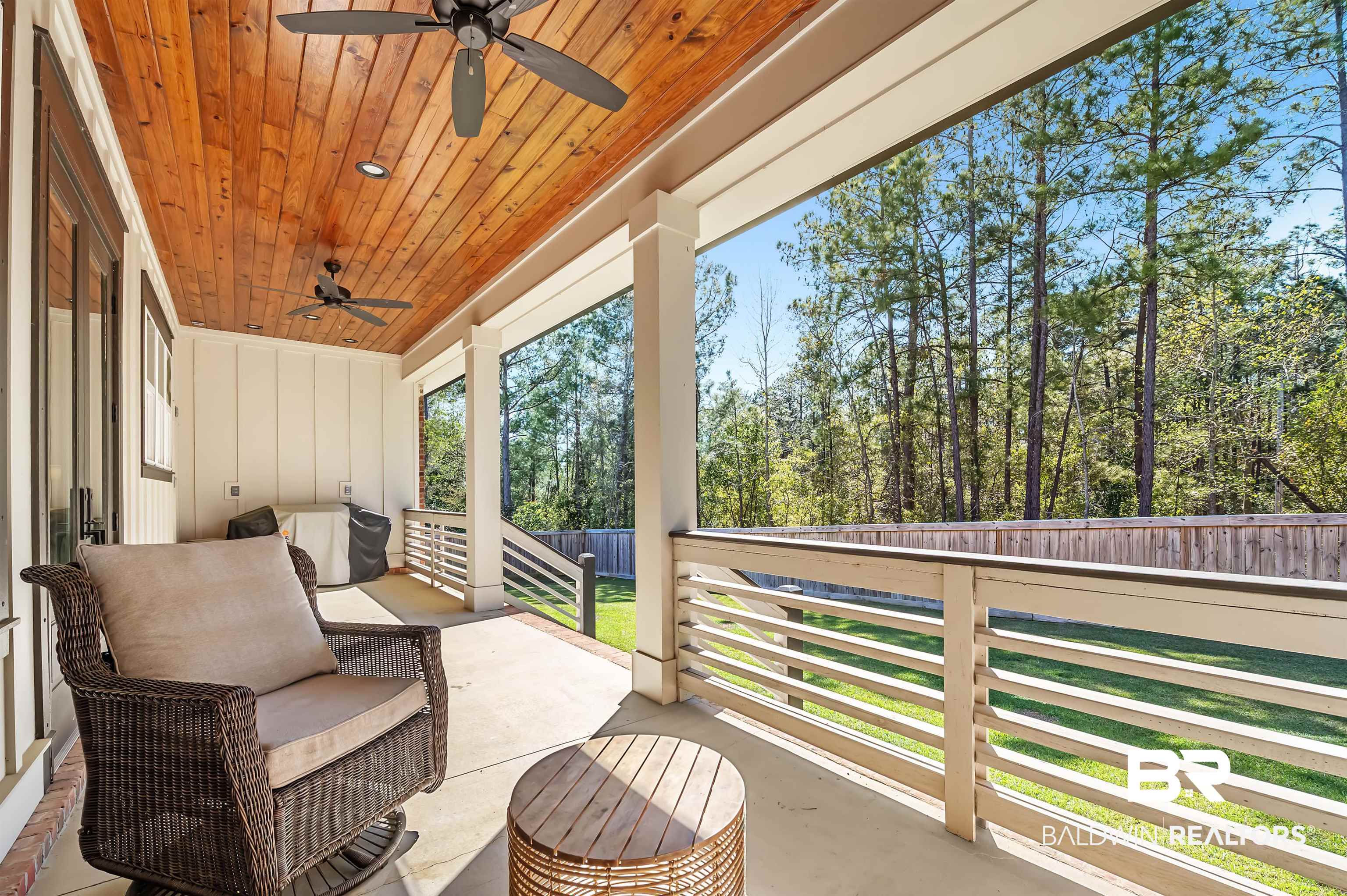 27888 Oakachoy Loop Daphne, AL 36526 - Photo 49 of 65 View of patio with fence and a ceiling fan