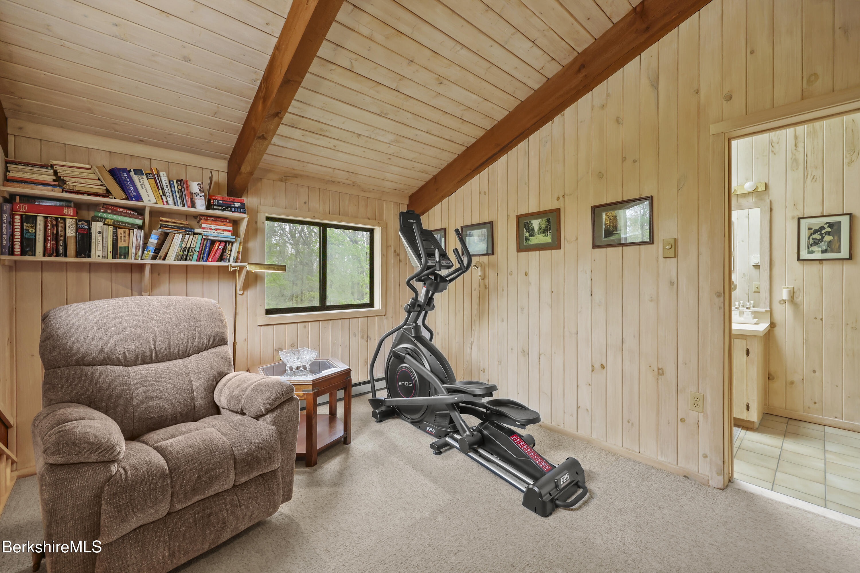 422 Bonny Rigg Hill Road Becket, MA 01223 - Photo 37 of 60 a room with furniture gym equipment and a window