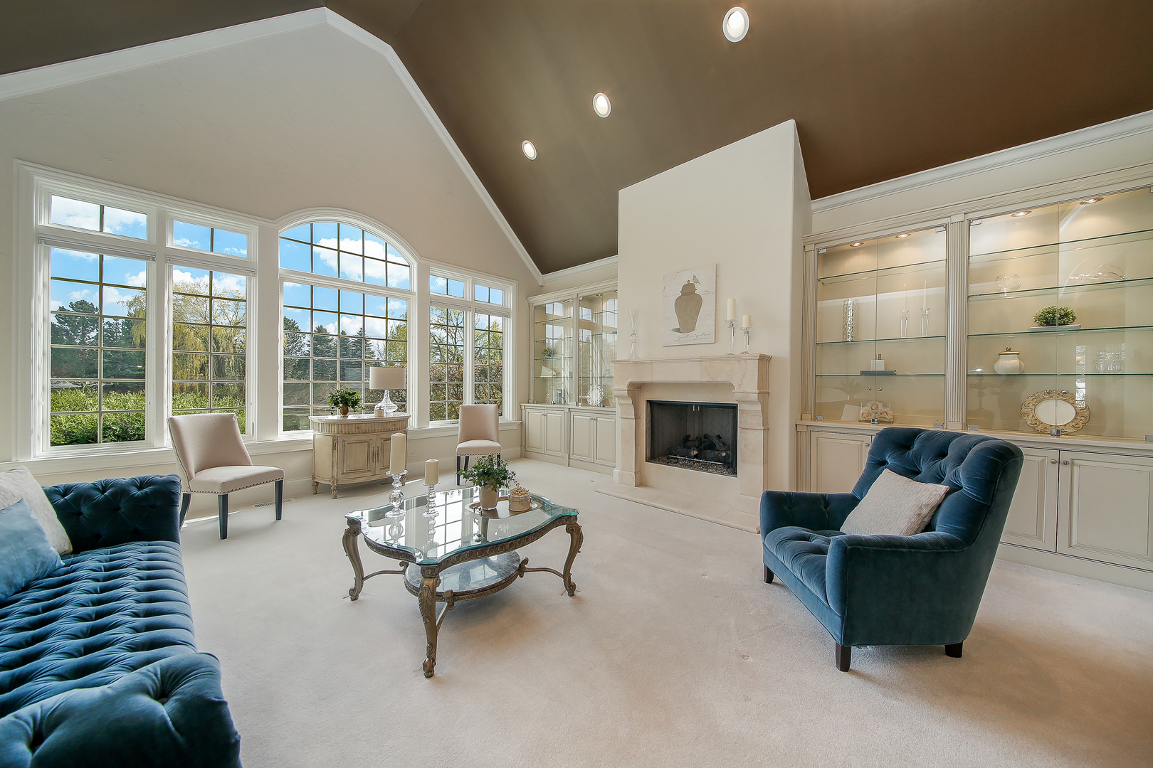 59 Forest Gate Circle Oak Brook, IL 60523 - Photo 3 of 30 a living room with furniture and a fireplace