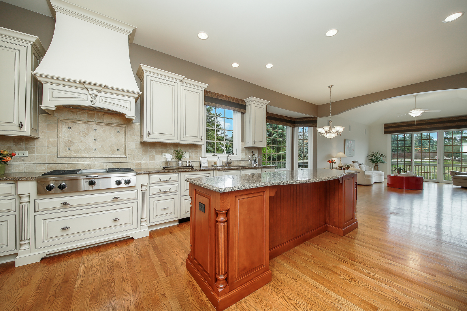 59 Forest Gate Circle Oak Brook, IL 60523 - Photo 8 of 30 a kitchen with stainless steel appliances granite countertop a stove a sink and a refrigerator