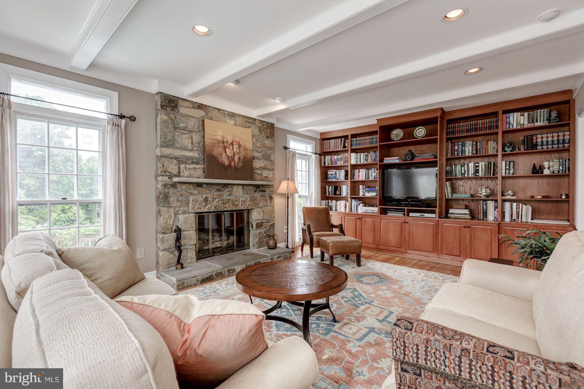 8745 Hickory Bend Trail Potomac, MD 20854 - Photo 9 of 30 a living room with furniture and a fireplace