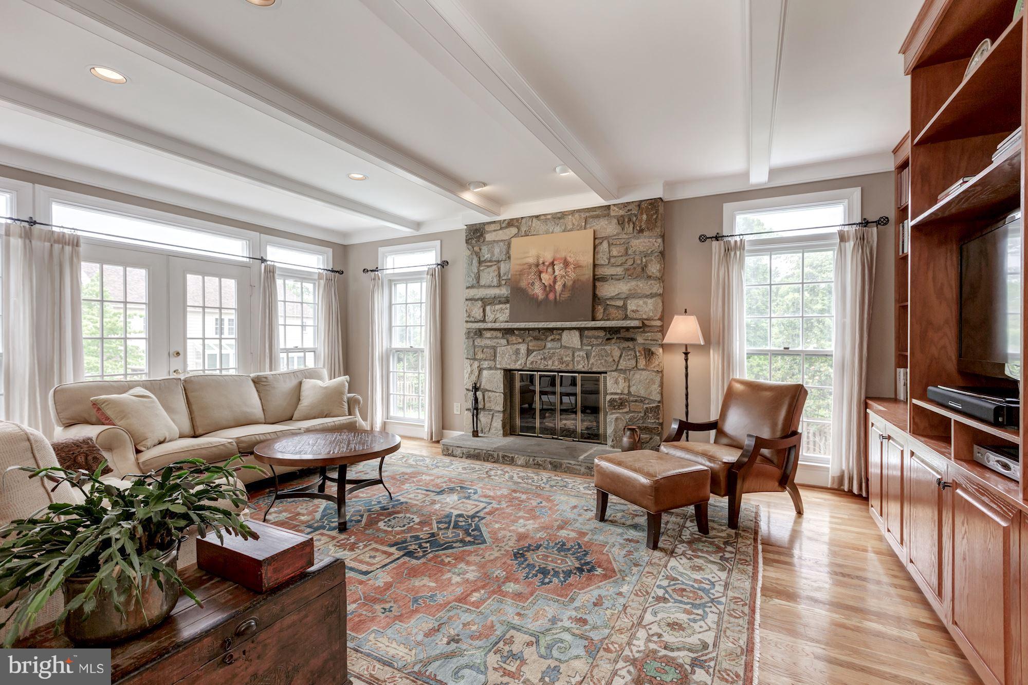 8745 Hickory Bend Trail Potomac, MD 20854 - Photo 10 of 30 a living room with furniture a fireplace and a flat screen tv