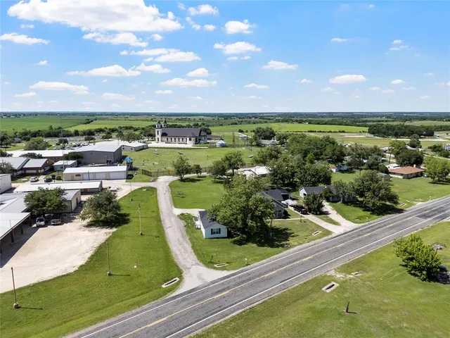 a view of a lake with a houses