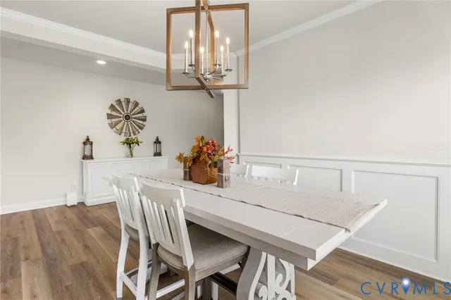 a workspace with wooden floor