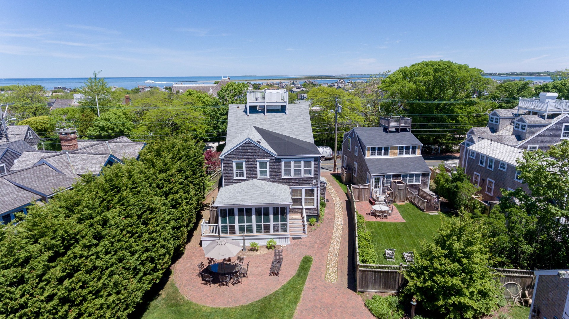 24 Cliff Road Nantucket, MA 02554 - Photo 5 of 44 a aerial view of a house