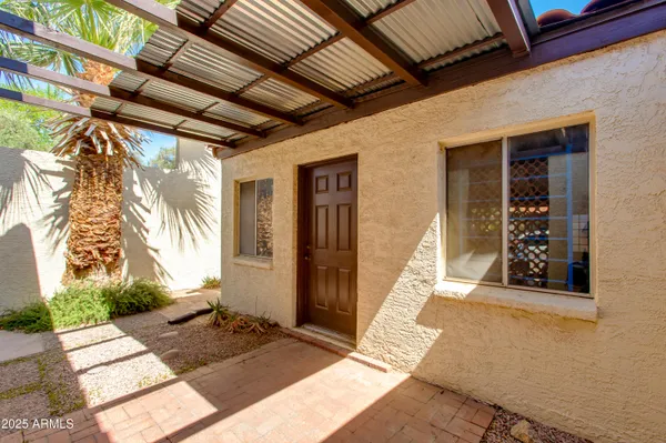 a front view of a house