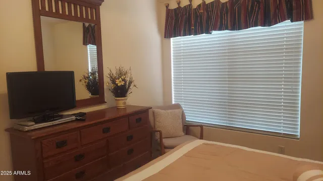 a view of workspace with mirror