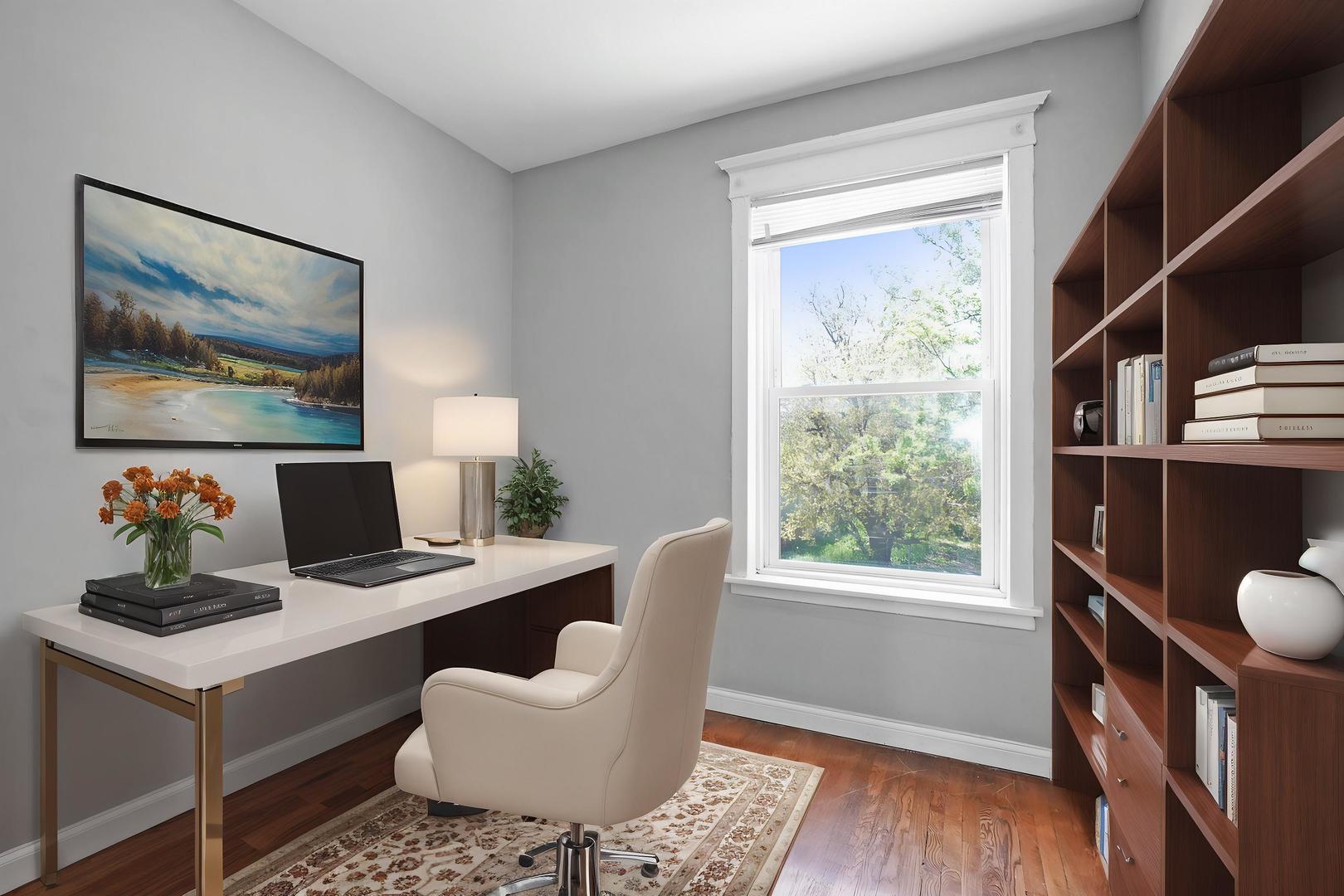 6409 South Champlain Avenue Chicago, IL 60637 - Photo 13 of 33 a workspace with furniture and window