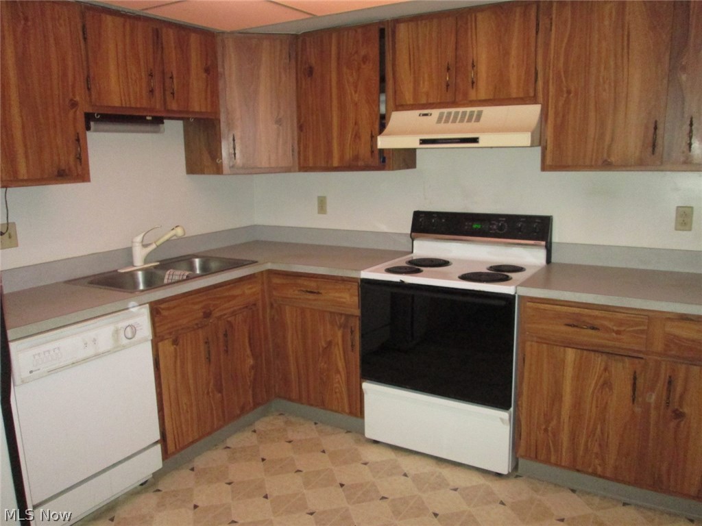 Kitchen with abundance of cabinets and counter space.