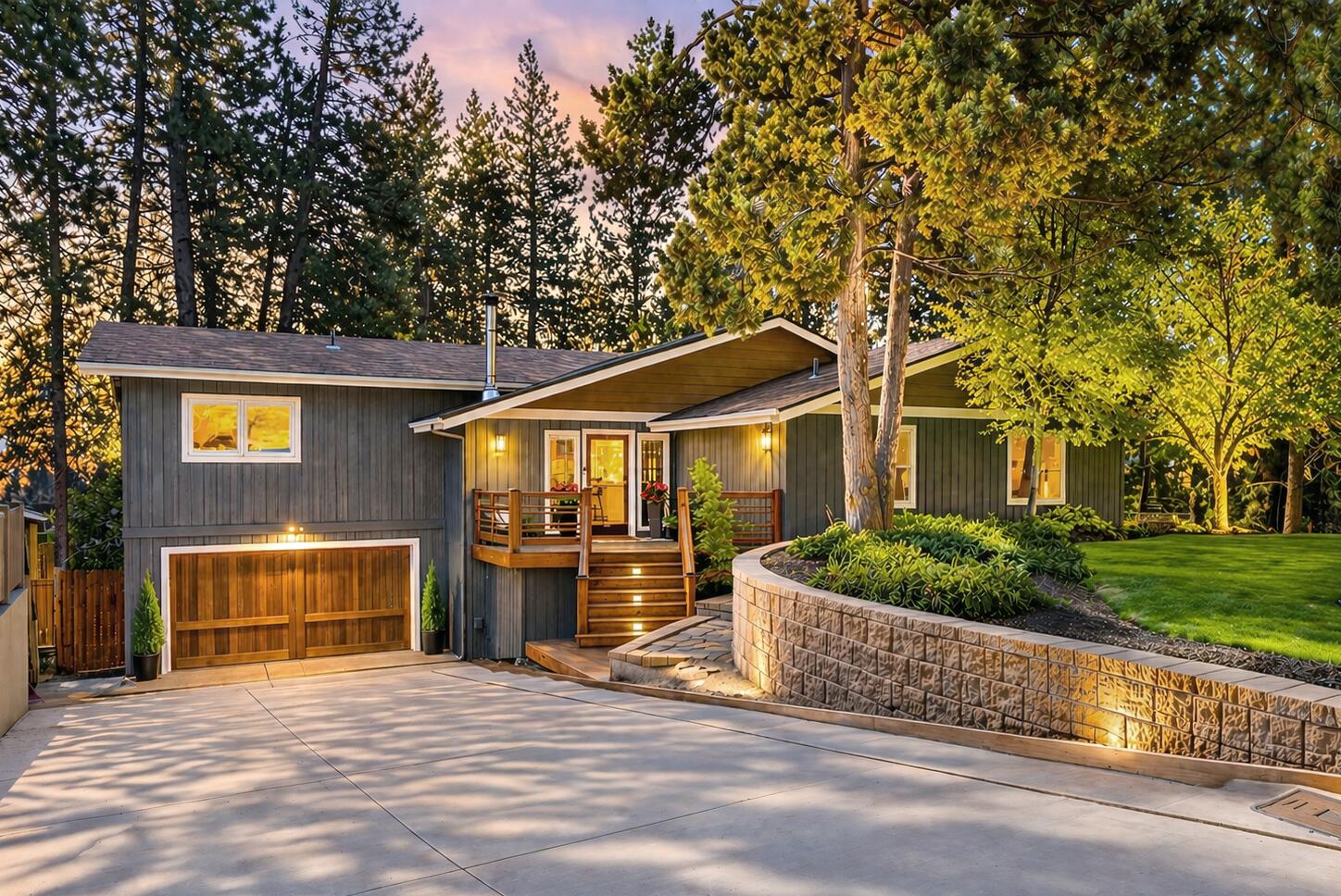 1961 Southwest Knoll Avenue Bend, OR 97702 - Photo 52 of 53 a front view of a house with a yard and garage