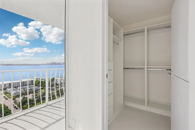 a view of balcony with workspace