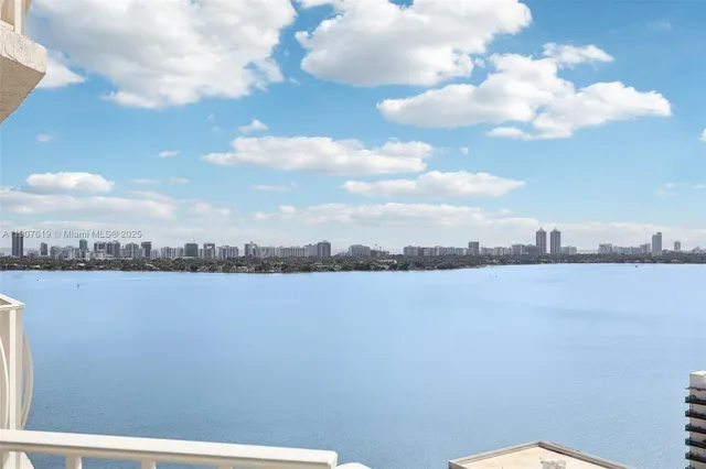 a view of a lake and a city