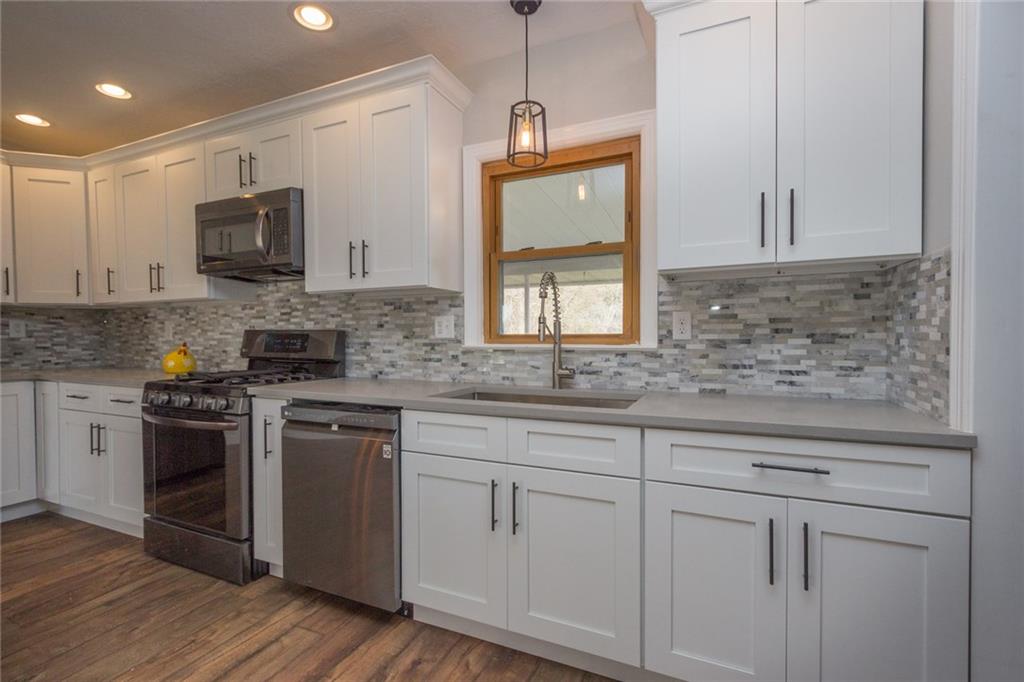 463 Center Grange Road Monaca, PA 15061 - Photo 7 of 21 Stainless steel farm sink and a view while doing dishes of nothing but your 2 acres.