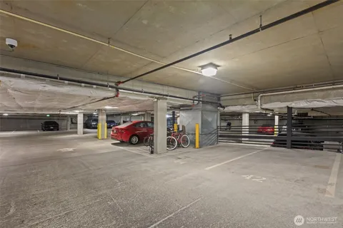 a view of a car garage