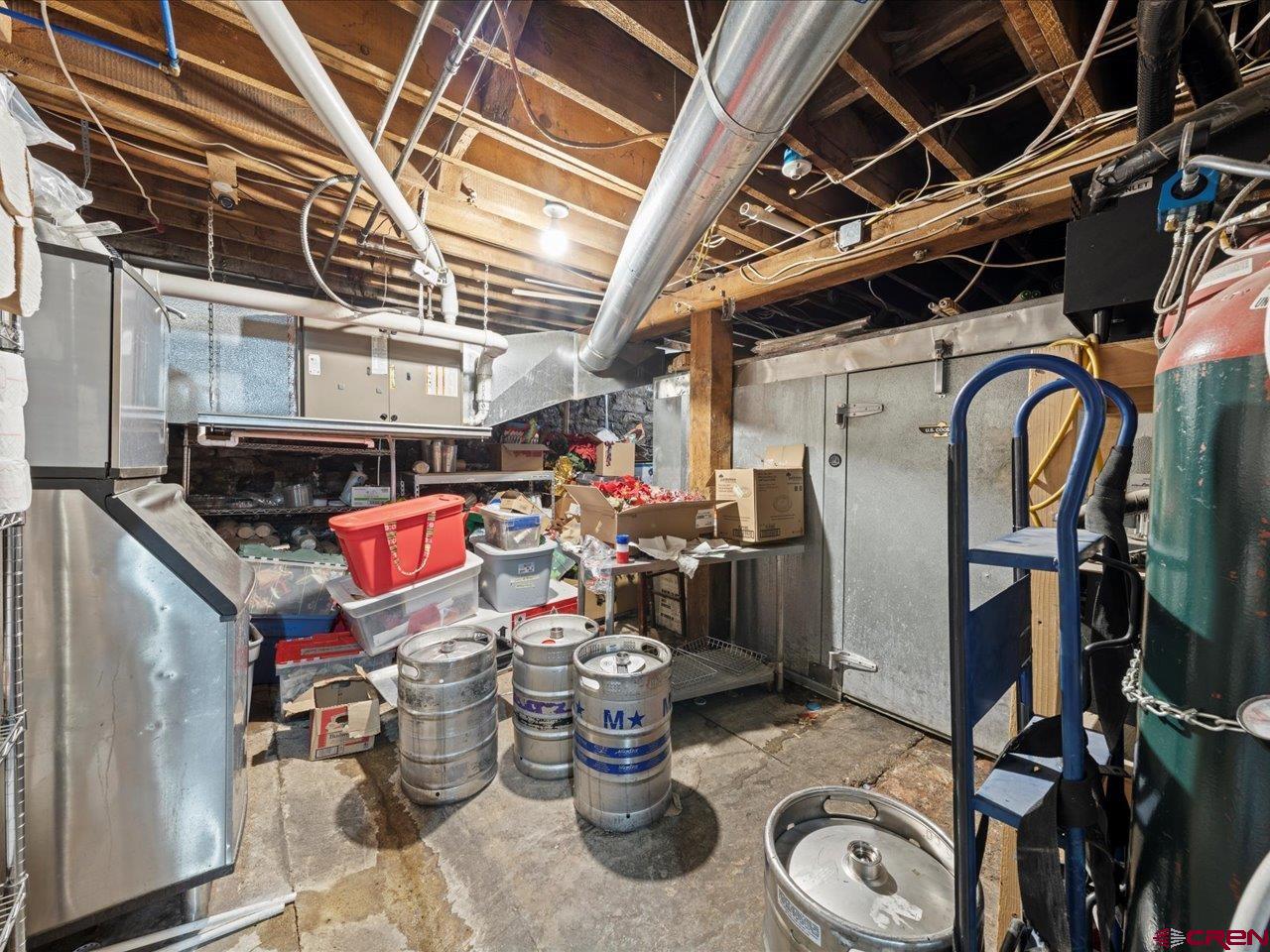 726 Main Street Ouray, CO 81427 - Photo 16 of 41 a storage and utility room with water heater and racks