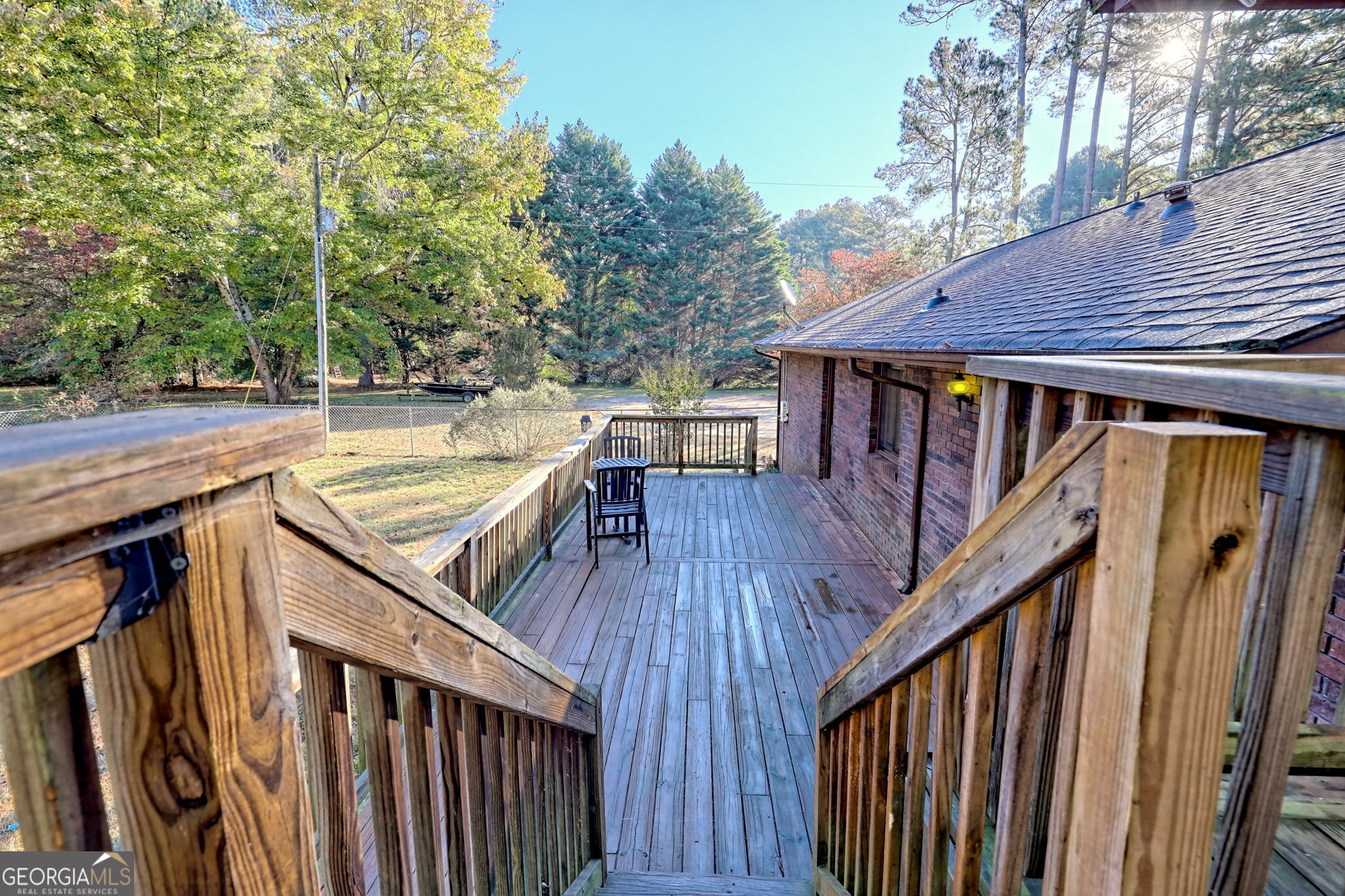 588 Estatohe Circle Toccoa, GA 30577 - Photo 40 of 71 a view of backyard with deck and wooden floor