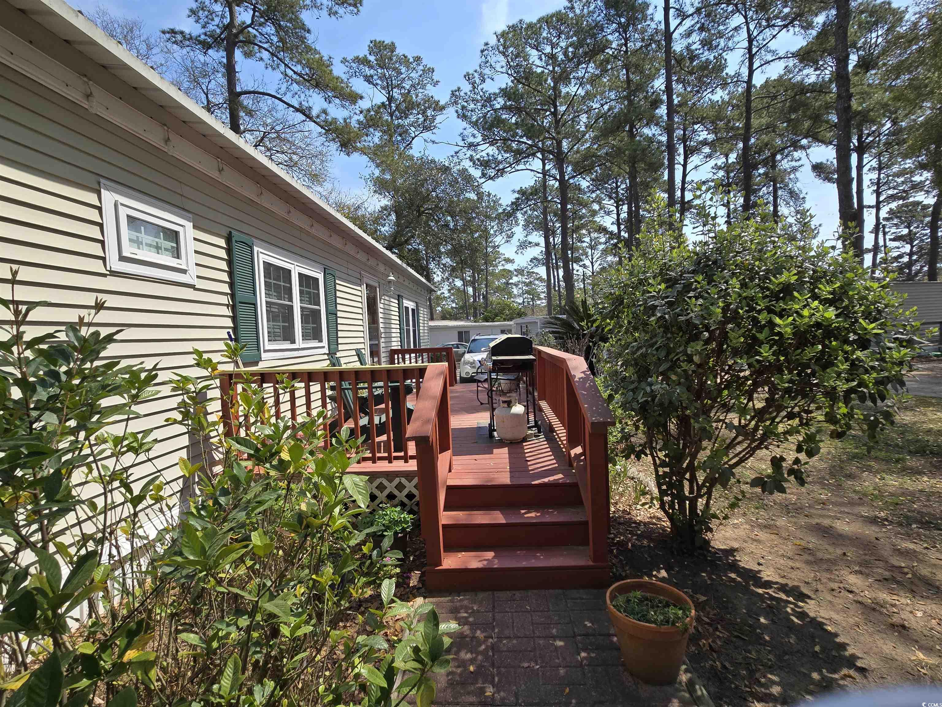 420 Delton Drive Murrells Inlet, SC 29576 - Photo 3 of 36 Wooden deck featuring grilling area