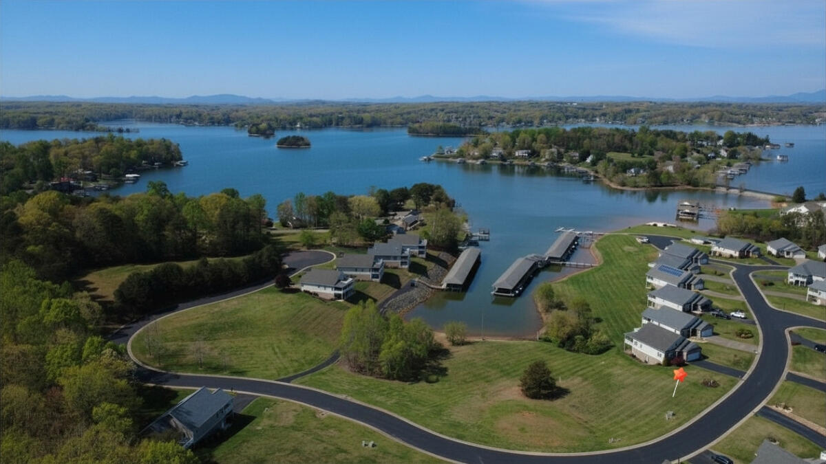 Lot 3 Lands End Circle Union Hall, VA 24176 - Photo 11 of 44 an aerial view of a house with outdoor space and lake view in back