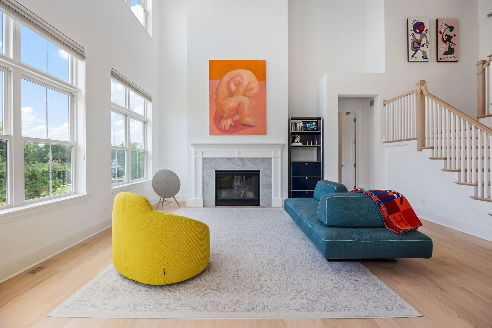 2834 Parkside Circle Glenview, IL 60026 - Photo 8 of 59 a living room with furniture and a fireplace