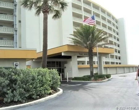 a front view of a building