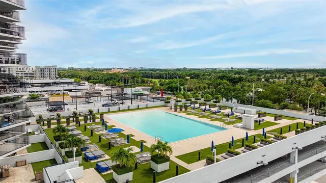a view of a balcony with city view