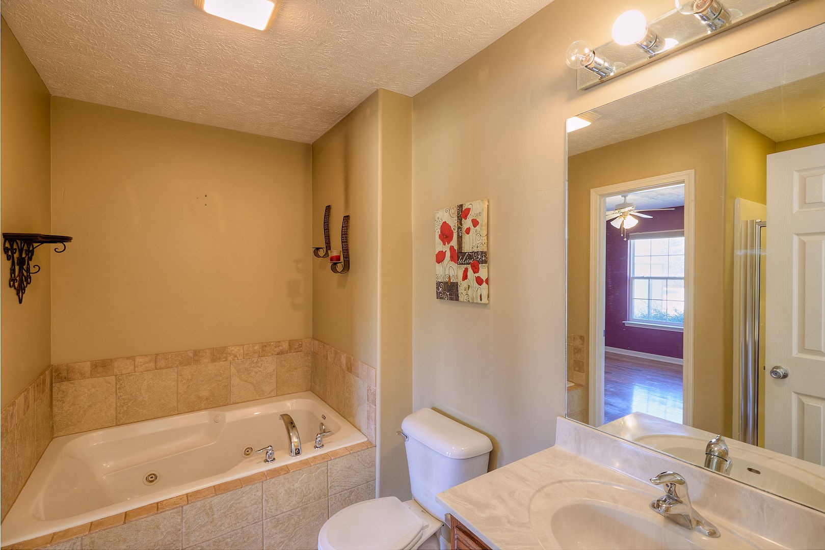 7042 Murfreesboro Road Lebanon, TN 37090 - Photo 34 of 43 a bathroom with a bathtub shower sink vanity and toilet